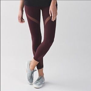 Burgundy Lululemon Leggings Size 8!!